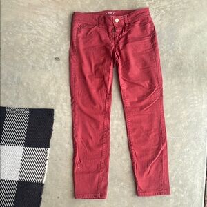 LOFT Red Skinny Jeans Vibrant Fashion